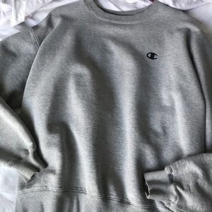 Champion light grey crewneck